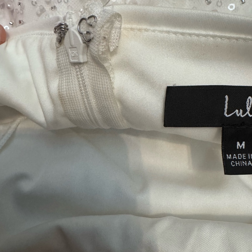 Lulu's White One Shoulder Dress - Picture 10 of 12